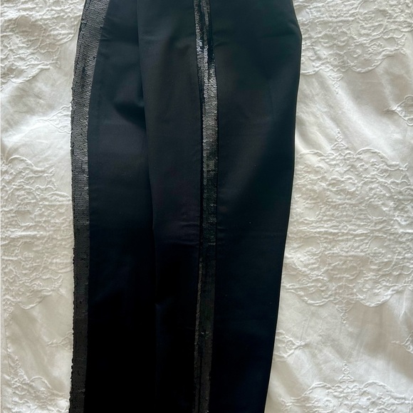 Banana Republic Women’s Sloan Cropped Tux Pant with Sequin Trim Size 4 - Picture 7 of 10